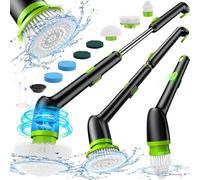 LyriFine Electric Spin Scrubber, 2024 New Full-Body IPX7 Waterproof Bathroom Cleaner Brush, Shower Scrubber with Long Handle & 2 Speed, Heads Replacement, Cleaning Supplies for Tub Shower Tile Floor