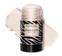 LyriLory Highlighter Stick, Multi-Use Shimmer Makeup, Creamy Highlighter Makeup Stick with Hydrating Coconut Oil, Easy Blend for a Translucent Radiant Glow, For Face & Body | 1.2oz | Ivory Champagne