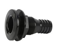 lyrlody 1-1/4in Boat Thru Hull Fitting ABS Black Marine Thru Hull Connector Connection for Onboard Plumbing System with Easy Installation Direct Replacement