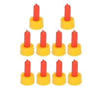 lyrlody 10Pcs Goat Nursing Nipple Lamb Milk Feeder Nipple Baby Animal Feeding with Vent Hole Steel Ball for Lambs Dogs Foals Portable Lightweight Easy to Use