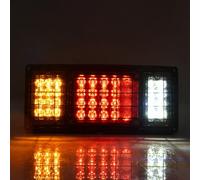 lyrlody 12V LED Tail Lights Trailer Tail Lights 12 Volt LED Rear 2pcs 40 Brake Reverse Indicator Stop Rear Light with Iron Frame Wire Mesh for Truck Ute Caravan Van Boat Trailer