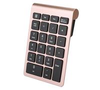 lyrlody 22 Keys Numeric Keypad Number Pad Numpad USB 2.4G Wireless Mini Keyboard Ergonomic Scissor Foot Key Cap Fast Rebound Low Delay with Receiver for XP Vista 7 8 10 (Rose Gold)