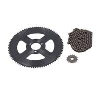 lyrlody 25H Chain Sprocket Set Chain Wheel Sprocket Kit Gear 146 Link Drive 15T Front 80T Rear Steel with 10mm 29mm H Hole for 47CC 49CC Mini Motorcycle ATV Dirt Bike