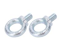 lyrlody 2PCS Eye Bolt Galvanized Q235 Steel Lifting Ring Bolt Deep Thread Shoulder Design Standard Thread Stable Connection for Port Shipbuilding Construction Use (M20)