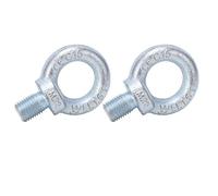 lyrlody 2PCS Eye Bolt Galvanized Q235 Steel Lifting Ring Bolt Deep Thread Shoulder Design Standard Thread Stable Connection for Port Shipbuilding Construction Use (M22)
