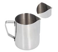 lyrlody 304 Stainless Steel Frothing Cup, Electroplated Milk Frothing Pitcher with Inner Scale and Pointed Spout, One Piece Coffee Milk Jug for Home Latte Art (#2)