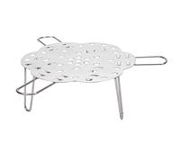 lyrlody 304 Stainless Steel Steam Rack, Foldable Cooking Rack for Steaming Baking Grilling Cooling Fits 7 to 10 Inch Cookware