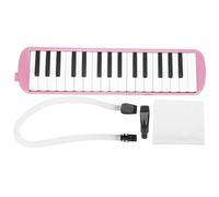 lyrlody 32 Key Melodica, Air Piano Instrument with Short Mouthpiece, Perfect for Beginners and Music Education (Pink)