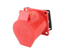 lyrlody 32A 3 Phase Socket, IP44 Industrial Plug Socket ABS Brass 3P+E AC380 to 415V 6h Anti Shedding for Factory Farm Airport Wharf