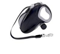 lyrlody 360° Anti Winding Retractable Dog Leash, 5m Non Slip Handle Pet Walking Lead with Waste Bag Dispenser, Outdoor for Small Medium Dogs (Black 10M Reflective Wire)