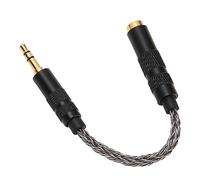 lyrlody 4.4mm Balanced Female to 3.5mm Stereo Male Adapter Cable, Headphone Adapter Converter Cable with Gold Plated Connectors for Headphones Phones Tablets MP3 Players (Cool Grey)