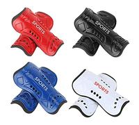 lyrlody 4 Pairs Youth Soccer Shin Guards for Kids & Adults Shin Pads for Boys Girls Football Games with Lightweight EVA Back Non-Slip Leg Protection (4 Colors Adults)