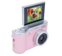 lyrlody 48MP Digital Camera, 1080P Vlogging Camera with 18X Digital Zoom and 2.4 Inch Flip Screen for Photography and Video (Pink)