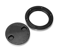lyrlody 4in ABS Black Round Deck Plate Marine Yacht Inspection Cover with Convenient Design, Premium Material, Strict Quality Control, and Versatile Usage for Boat, RV, Yacht Fishing