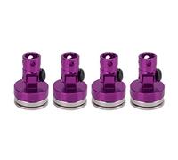lyrlody 4PCS RC Magnetic Body Post Mounts, 6061 Aluminum Alloy, Lightweight Design, Stable Support for 1/8 and 1/10 RC Vehicles Like SCX10 (Purple)
