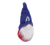 lyrlody 4th of July Patriotic Gnome, Hand Made Cloth Faceless Independence Day Doll with Knitted Alphabet, Standing Table Shelf Sofa Decor for Home Party Room (A)