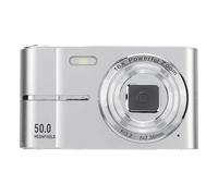 lyrlody 50MP FHD 1080P 16X Zoom Digital Camera, Autofocus Vlogging Camera for Beginners with 2.4in Screen 16X Digital Zoom (Silver)