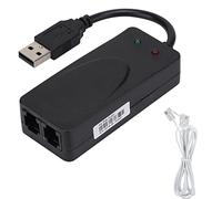 lyrlody 56K USB Fax Modem, Plug and Play Dual Port External Modem for Data Fax Voice Calls on Desktop and Laptop Computers