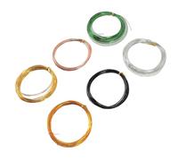 lyrlody 6 Rolls Flat Wire Aluminum Craft Flat Wire 10m Each 0.5mm X 1mm Bendable for Jewelry Making Weaving Enameling Sculpting for Crafters and DIY Projects