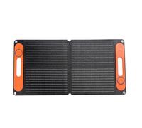 lyrlody 80W Foldable Solar Panel, Battery Clip Dual USB (Black)