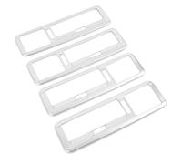 lyrlody Air Condition Vent Frame Cover, Fadeproof Matte Chrome Plated Durable ABS Easy to Install Roof Air Vent Frame Trim 4pcs for Vito W447