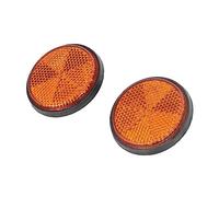lyrlody Automobile Reflector Round Reflector, Red Bike Part, High Performance Universal, Orange with Easy Installation