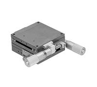 lyrlody Ball Guide Linear Stage Aluminum Alloy Manual Linear Stage 80 X 80mm Fine Tuning Sliding Table High Accuracy Smooth Motion 255.8N Load for Optical Measuring Microscope Use