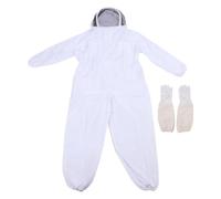 lyrlody Bee Suit, Polyester Cotton Beekeeping Suit Full Body Coverage Bee Keeper Suit Ventilated Wasp Suit with Fencing Veil Extra Arm Guard Gloves Bee Suit for Men Women