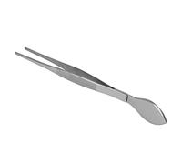 lyrlody Bonsai Tweezers Stainless Steel Plant Spatula for Soil Loosening Organizing Moss with Serrated Tips and Straight Design 8.7in