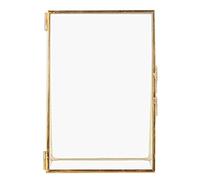 lyrlody Brass Retro Glass Picture Frame, Antique Design, Display 4x6 or 5x7 Photos, Desktop Decor for Home or Office ((Place an order for 15.2x20.3cm) (5 * 7inch)