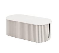 lyrlody Cable Wire Organizer, Nordic Plug Board Storage Box Multi Purpose Socket Holder, Router Storage Case and Cable Wire Organizer, for Home Office Cord Organizer 30x13x11cm (White Small Size)