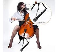 lyrlody Cello Endpin Anchor, Non Slip Pad with Adjustable Nylon Strap 40 80cm, for Professional Cellist Practice Performance (B)