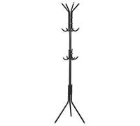 lyrlody Coat Rack,12 Hooks Metal Coat Rack Hat Tree Stand Clothes Bag Hanger Drying Rack Clothes Rack Organizer for Home Bedroom,68.50inch Height(Black)