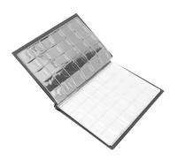 lyrlody Coin Organizer, Compact Design with 10 Pages and 250 Pockets, Perfect for Collecting Coins Badges and Medals for Numismatists (Brown)