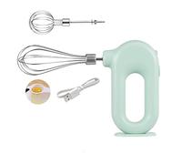 lyrlody Cordless Hand Mixer, Electric Mini USB Charging Egg Beater 4 Speed, Comfortable Design, 1500mAh Battery, Portable, Versatile, Quiet Motor (Green)