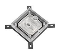lyrlody CPU Water Block T2 Copper Plated Water Cooling Block with 0.5mm Micro Waterway G1 4 Thread Mirror Polished for 115X 2011 2066 PC Cooling