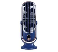 lyrlody Desk Tower Fan, 5 Speeds USB Brushless Motor Quiet 22dB Oscillating Fan with Removable Impeller for Home Office Bedroom Living Room (Blue)