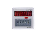 lyrlody DH48J-A Digital Counter Relay LED Counter Relay Electronic 11-Pin 24V LED Display 1-999900 Counting Range with Transparent Cover for Remote Control Communication (24VAC/DC)
