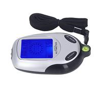 lyrlody Digital Altimeter, ABS Barometer Thermometer Compass with Backlit Display 350 to 1100 HPa, 6 in 1 Weather Forecast Clock for Hiking Camping Mountain Climbing