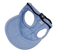 lyrlody Dog Cap Pet Hat Pet Baseball Cap Adjustable Canvas Sunbonnet Outdoor Sport Hat Breathable Bared Ears UV Protection with Brim Buckle for Dogs and Cats (M)