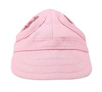 lyrlody Dog Cap Pet Hat Pet Baseball Cap Adjustable Canvas Sunbonnet Outdoor Sport Hat Breathable Bared Ears UV Protection with Brim Buckle for Dogs and Cats (M)