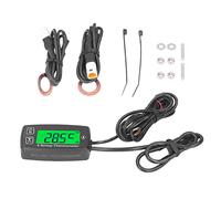 lyrlody Dual Channel Engine Temperature Gauge Ip67 Digital Display | Digital Thermometer, Green Backlight, ABS Metal Housing, Overheat Alert, Motorcycles Boats ATVs, Marine