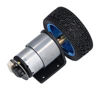 lyrlody Encoder Motor Set, Brass Copper Encoder Motor Kit DC 6V 6mm D Shaft, Low Noise High Torque Compact Design for Smart Car Robot Balance Car JGB37 520 (100RPM)