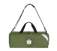 lyrlody First Responder Trauma Bag, Oxford Cloth, Large Capacity with Reflective Stripes for Camping Hiking and Emergency (Green)