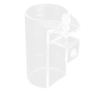 lyrlody Fish Feeder Acrylic Aquarium Feeding Ring 9 X 6.6 X 5.1 Cm for Vertical and Horizontal Glass Transparent Food Dish Helps Reduce Food Drift for Fish Tanks