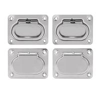 lyrlody Flush Ring Pull 316 Stainless Steel Flush Pull 2.99 X 2.24 Inch Large Finger Grip Easy Opening Low Profile for Boat Yacht RV Trailer Deck Cover