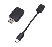 lyrlody For Adapter, ABS Wireless Car Adapter with WiFi 6 Bluetooth, Wired to Wireless For and Auto, USB to Type C Cable For Drivers
