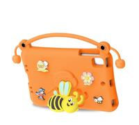 lyrlody for Mini Case EVA Foam Tablet Case with Washable Design and Bee Kickstand Shockproof Cover with Precise Cutouts for Kids Family Use Fits Mini 1 2 3 4 5 (Orange)