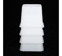 lyrlody Furniture Riser, 4Pcs Adjustable Bed Risers Stackable and Lift Under Storage Set Heavy Duty Furniture Risers Table Chair Plastic Bed Chair Raisers Adds for Under Bed Storage White