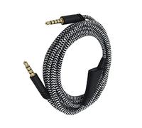 lyrlody Gaming Headset Cable with Tuning Gear, 6.6ft (Black White)